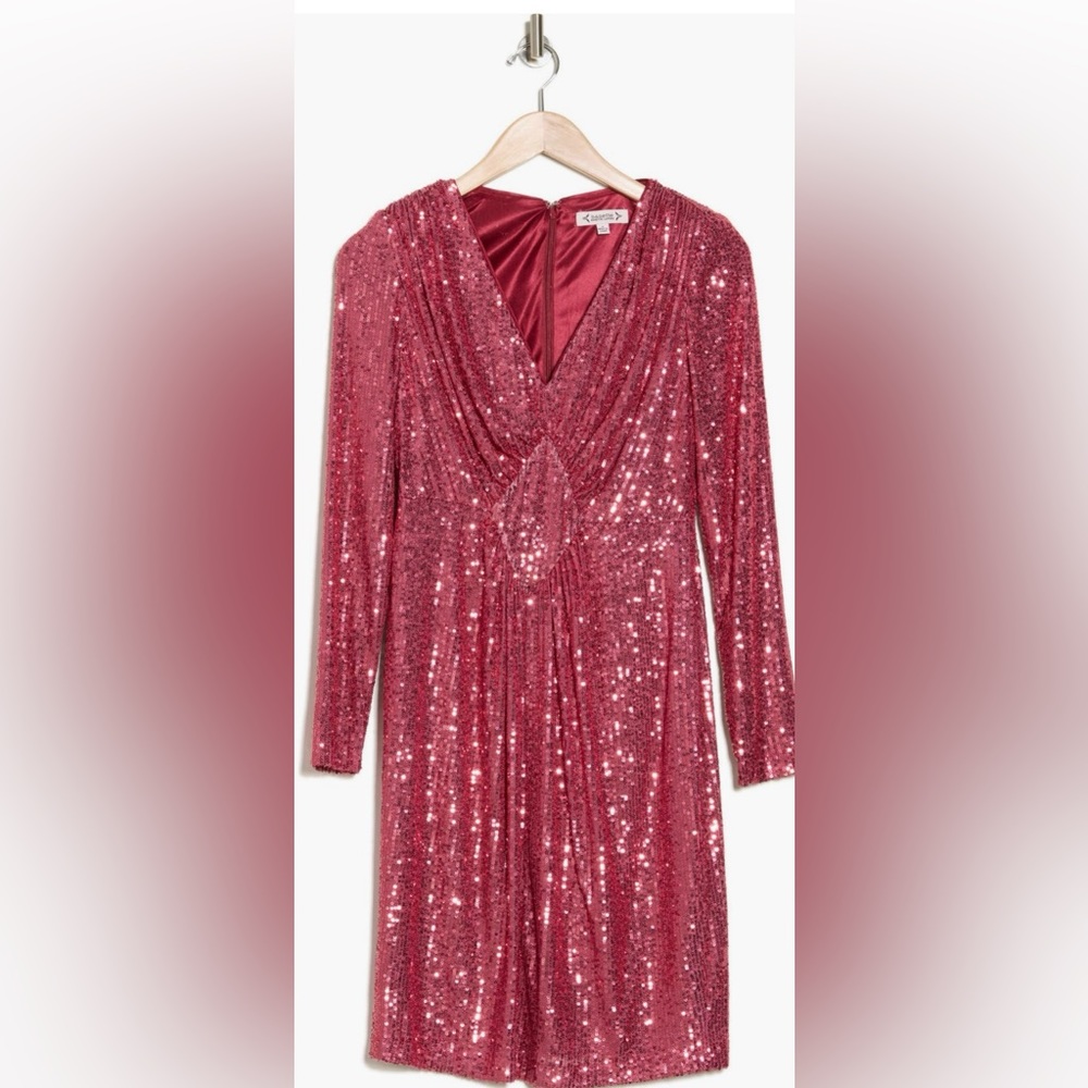 Nanette Lepore Pink Sequin Evening Dress.  Sz 4